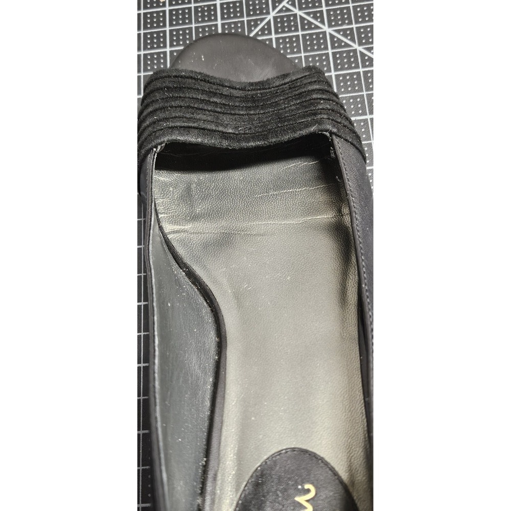 COLE HAAN peep toe velvet upper leather wedges Sz 10AA‎ - Picture 11 of 15